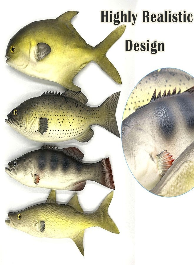 Nexboraque 4 Pack Fake Fish, 11 Inch Artificial Fish Models Simulated Pretend Realistic Fish Lifelike Sea Fish for Party Display, Kitchen Decor, Photography Props, 4 Types - Image 4